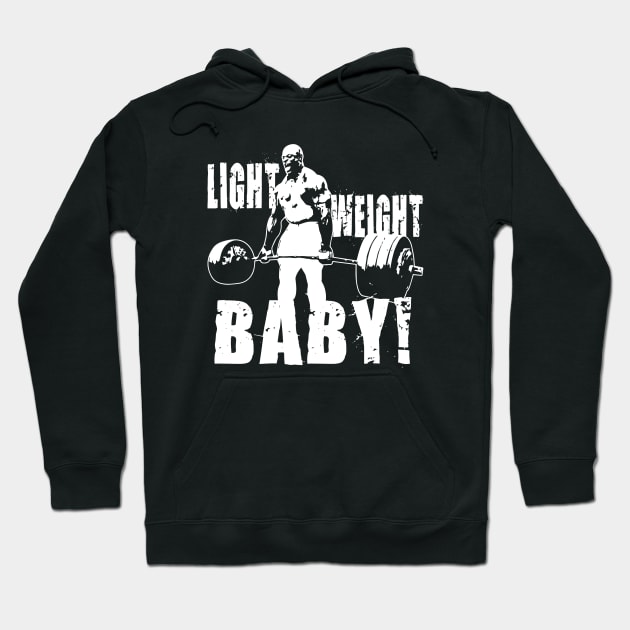 Light Weight Baby Ronnie Coleman Black Hoodie by Visionary Canvas